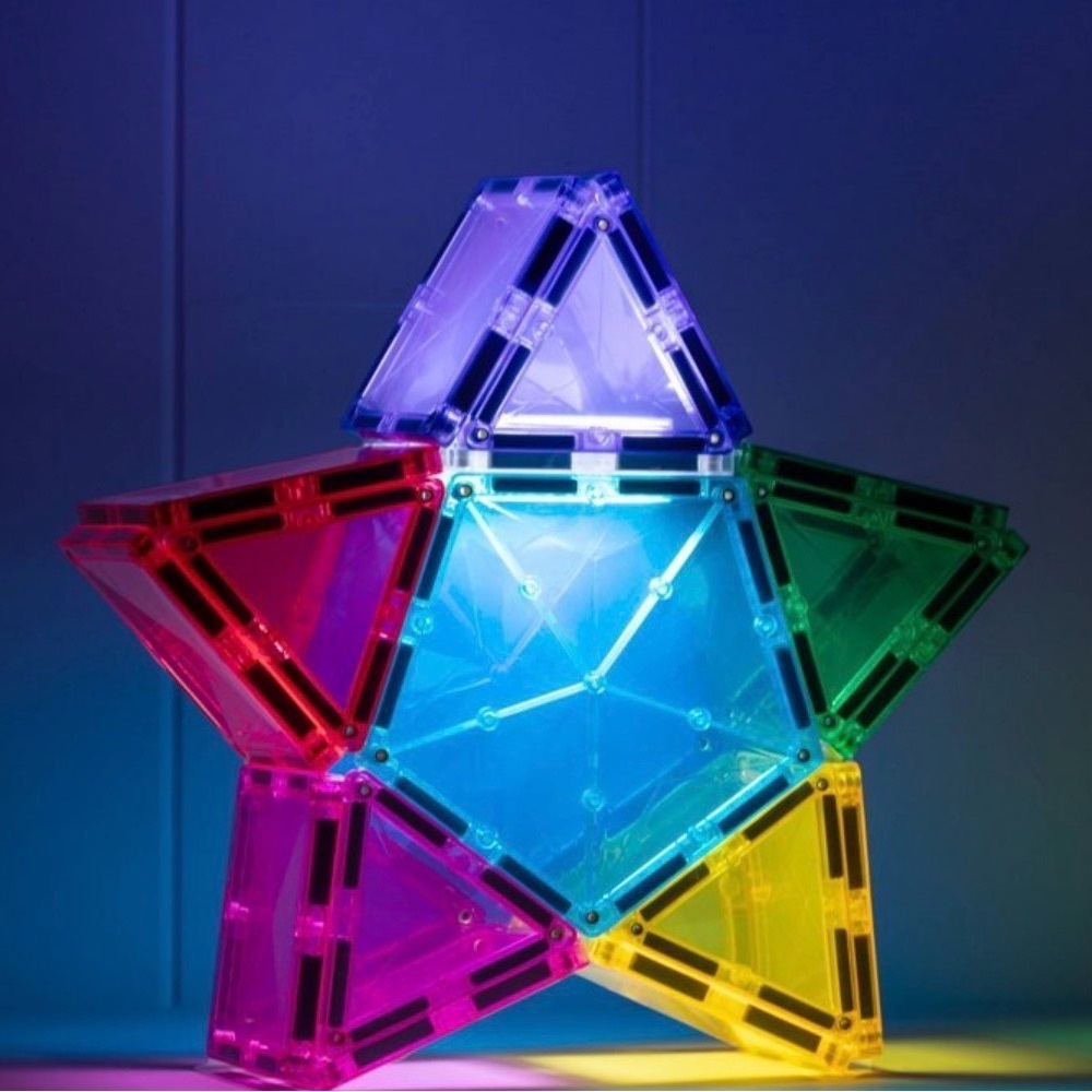 NEW CONNETIX Magnetic Tiles Light Star Pack 28pc - Picture 2 of 8